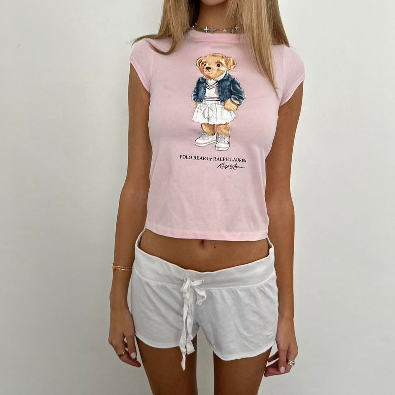 Vintage pink Ralph Lauren bear baby tee