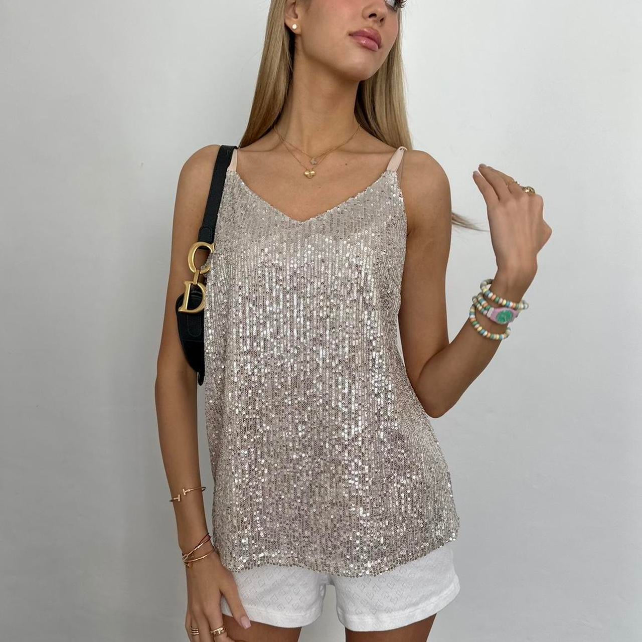 Vintage sequin cami top