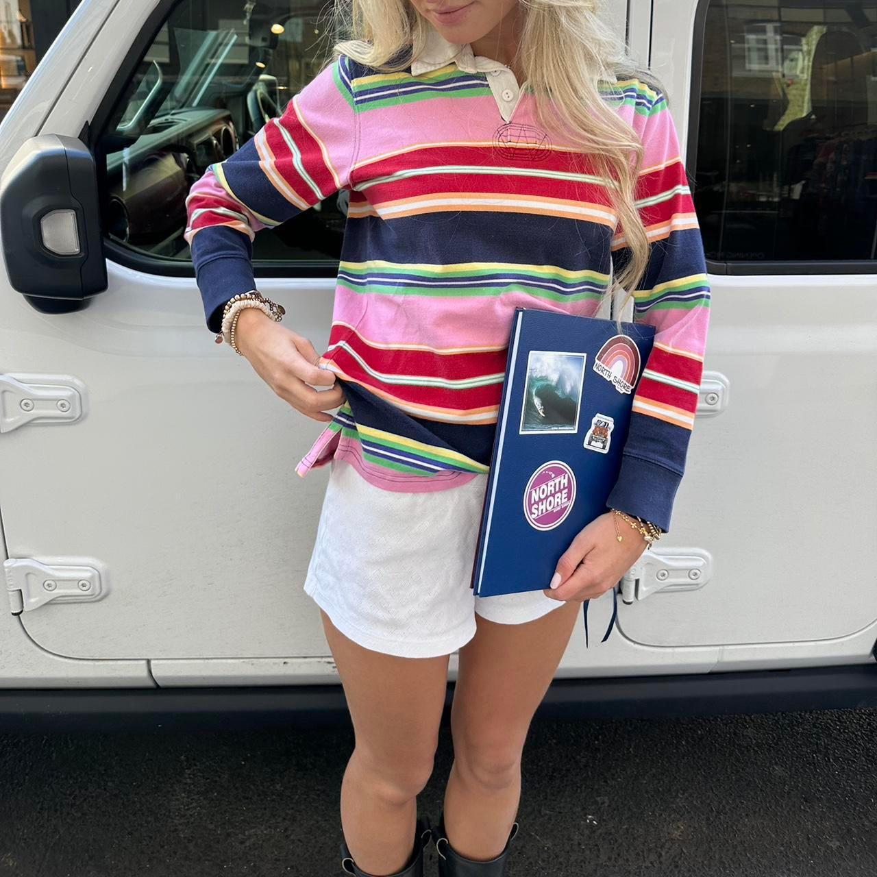 Vintage Ralph Lauren colourful stripe polo shirt