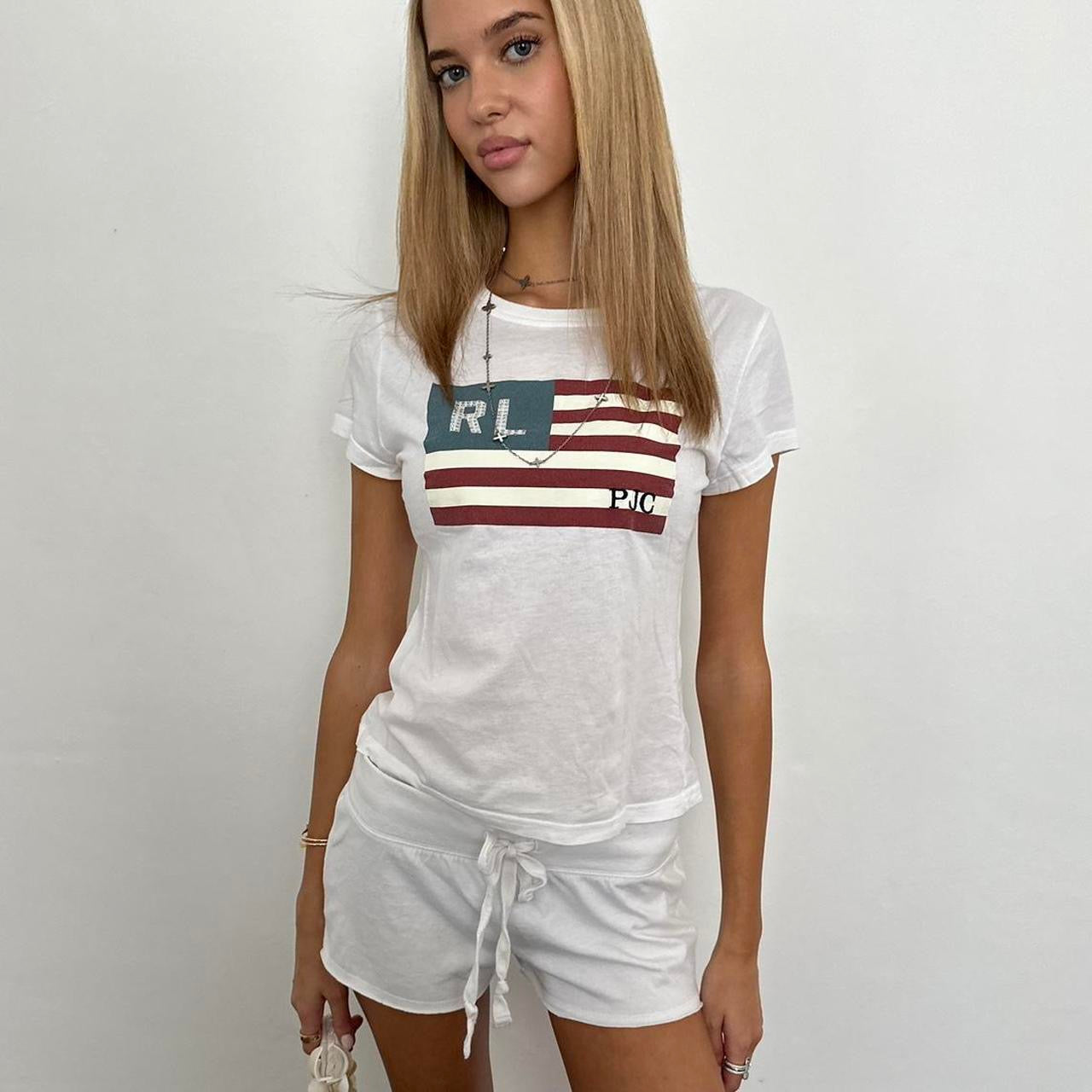 Vintage Ralph Lauren baby flag tee πΊπΈπ