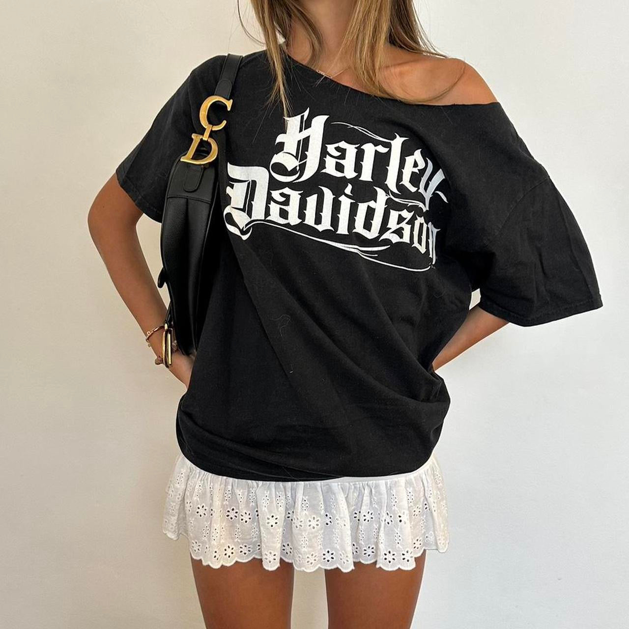 Vintage Harley Davidson black top š¤