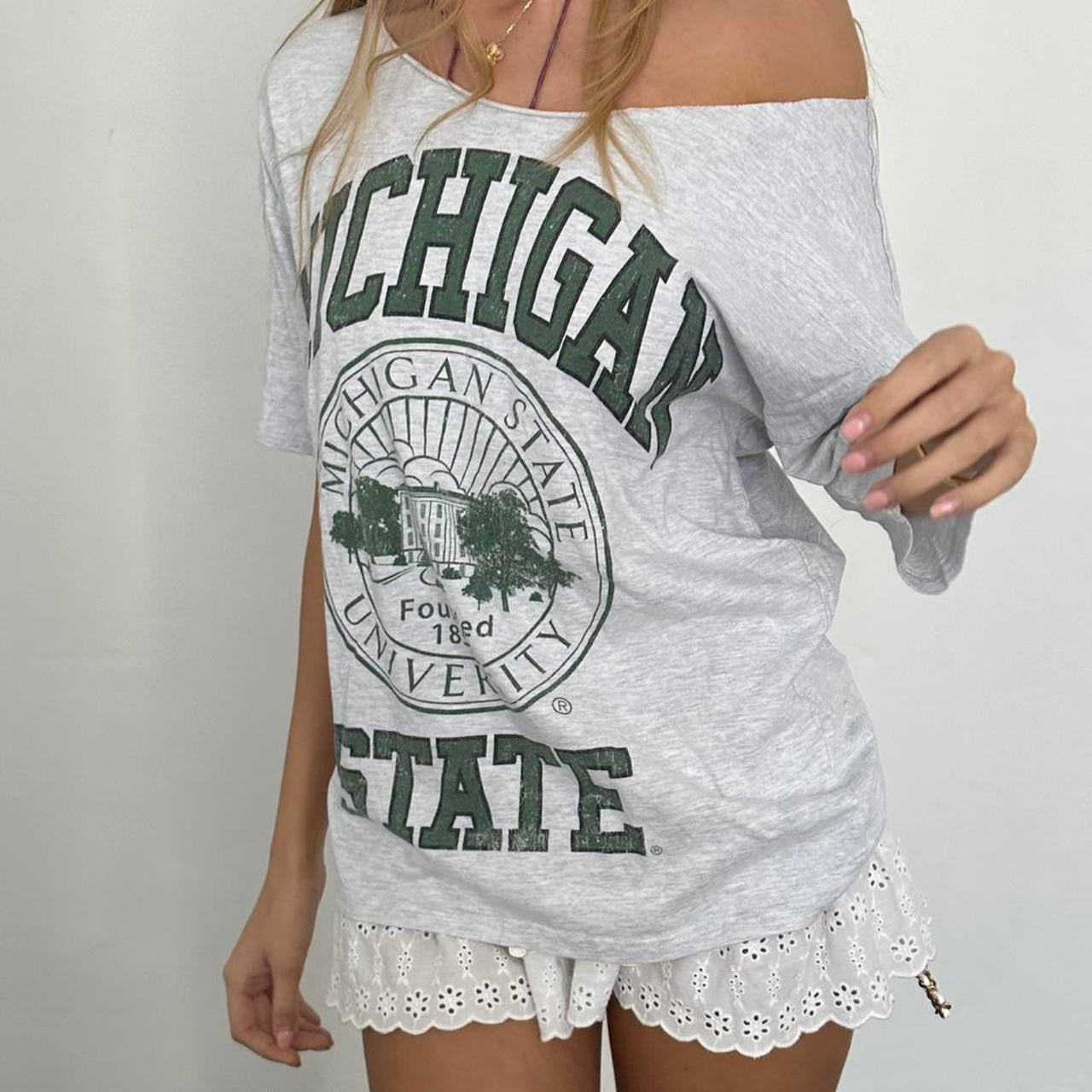 Vintage 2000’s Michigan State University off the shoulder top