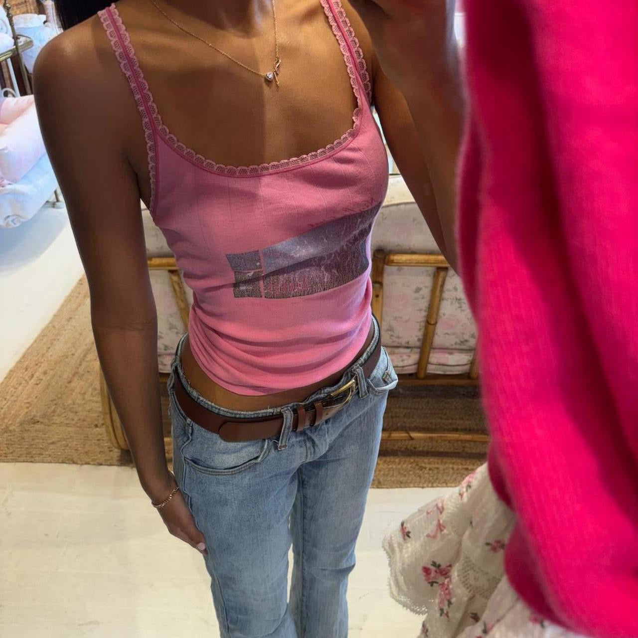 Vintage Victoria’s Secret 2000’s pink nights out cami top
