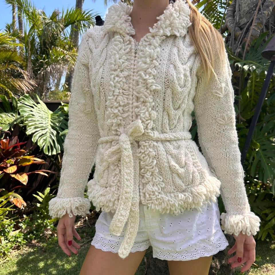 Vintage handmade design knit cardigan