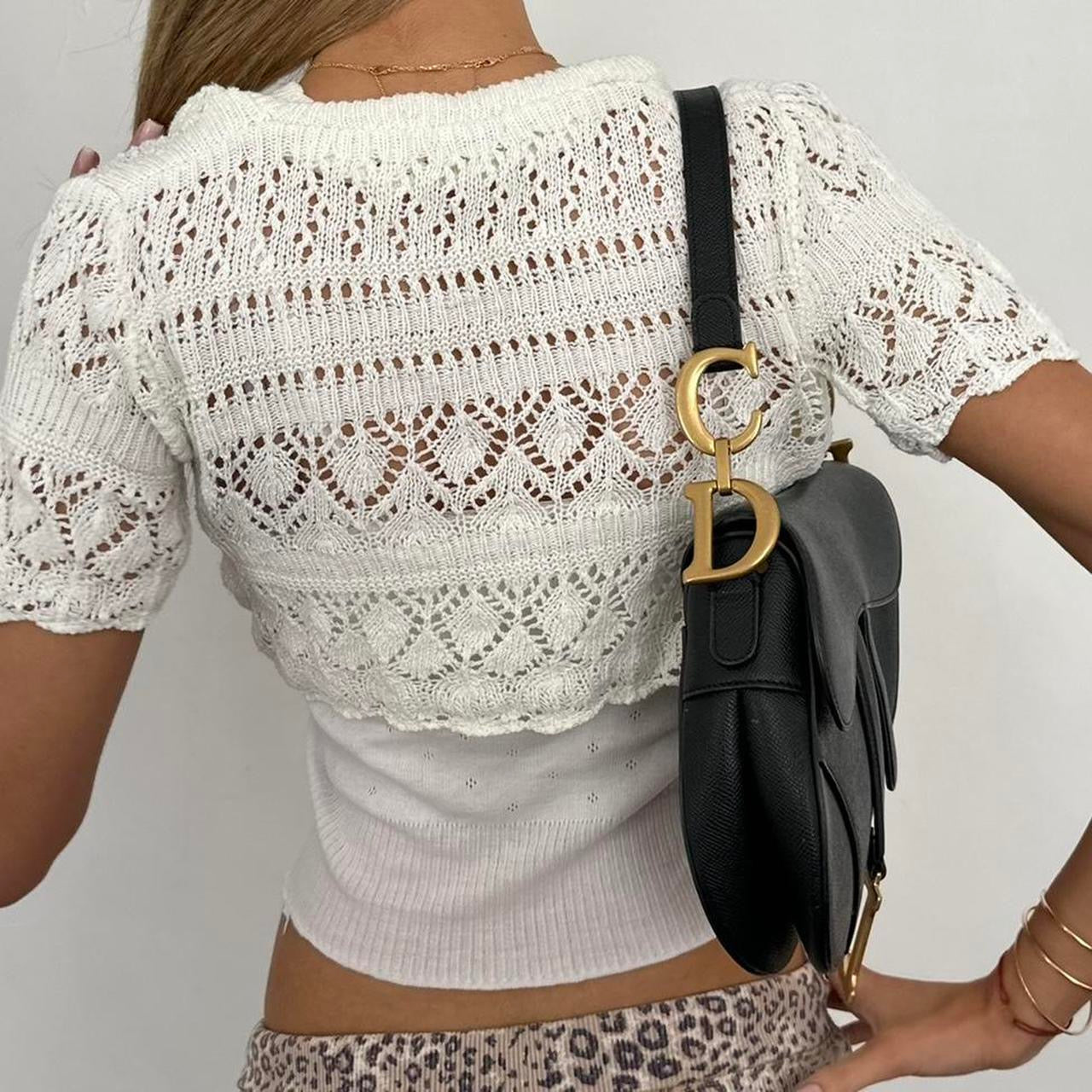 Vintage crochet layering top