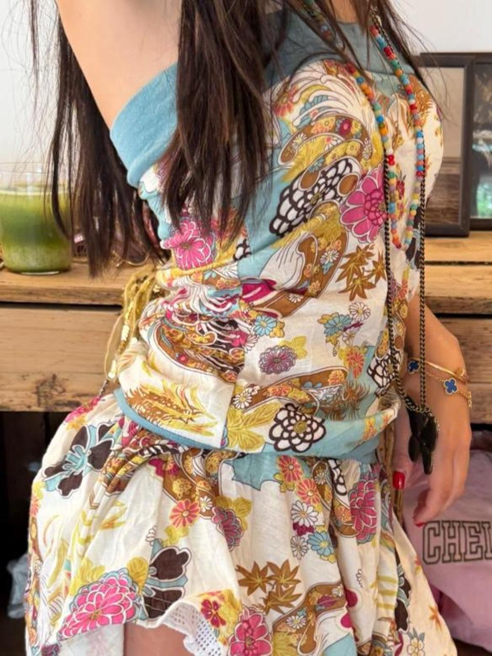 Vintage 00’s strapless floral mini dress