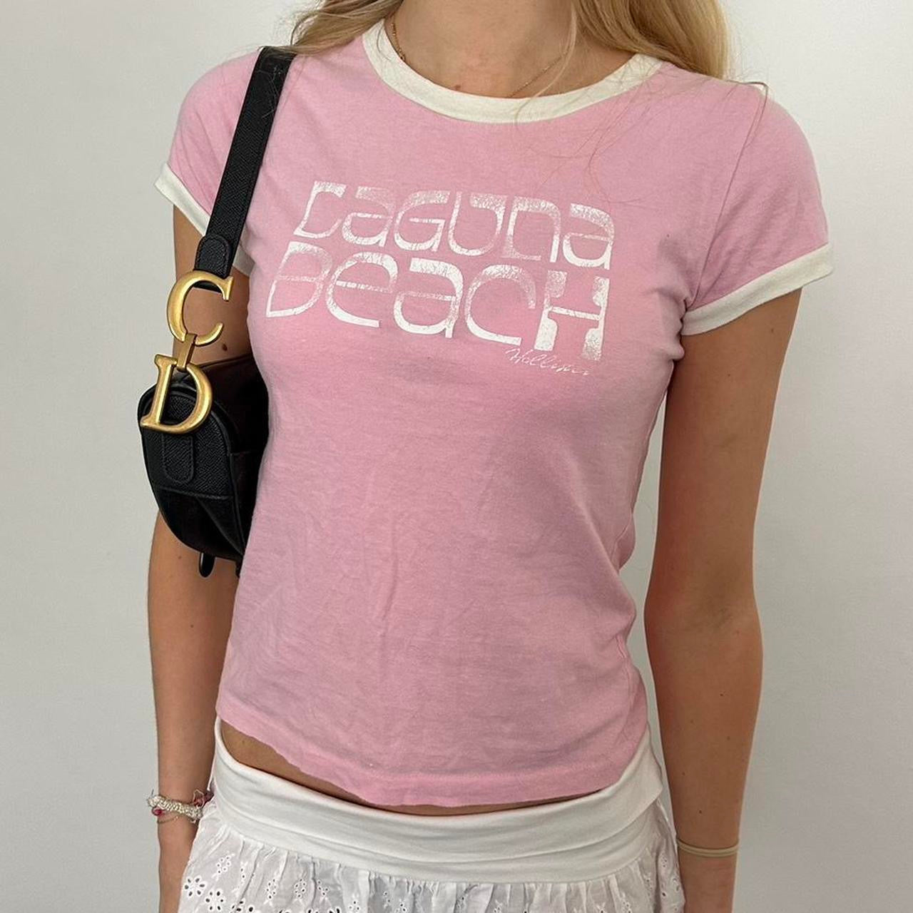 Vintage Laguna Beach pink baby tee