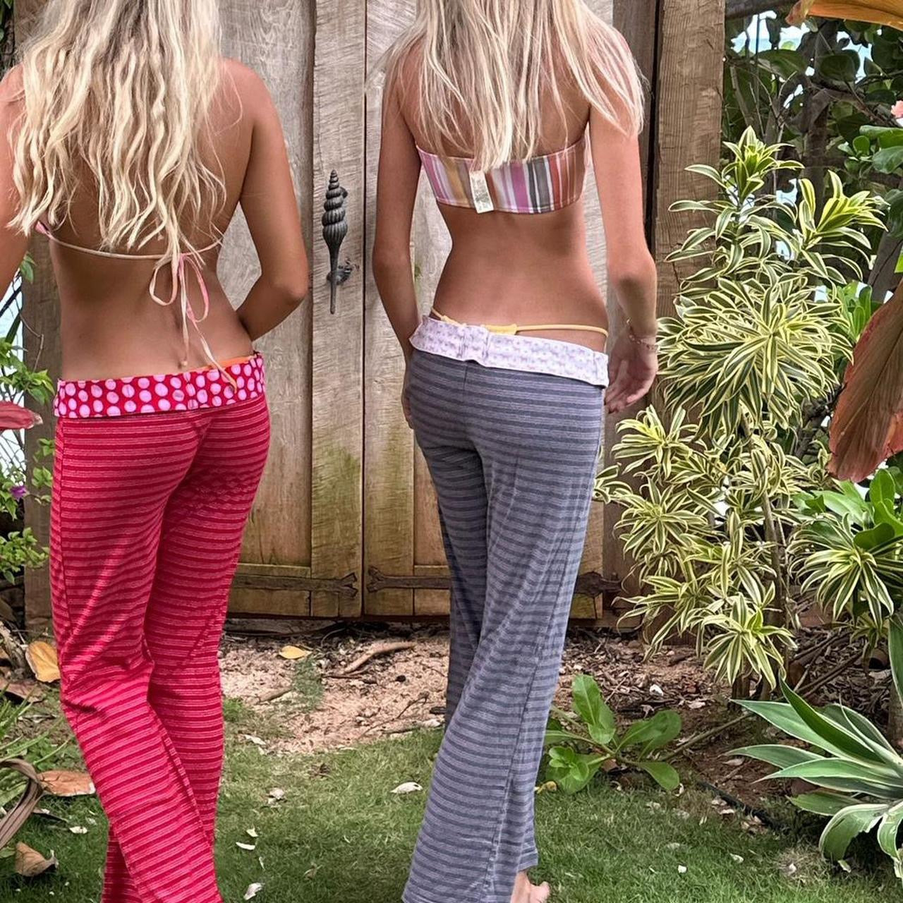 Vintage 2000’s Victoria’s Secret rare grey striped pants
