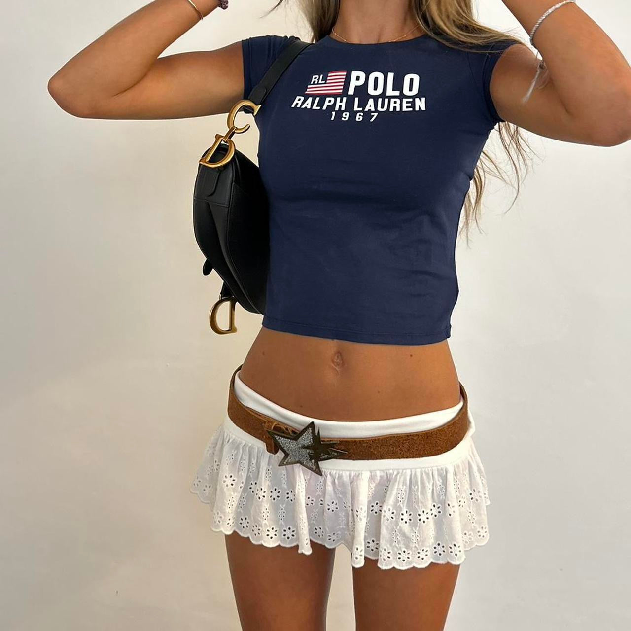 Vintage navy Ralph Lauren baby tee