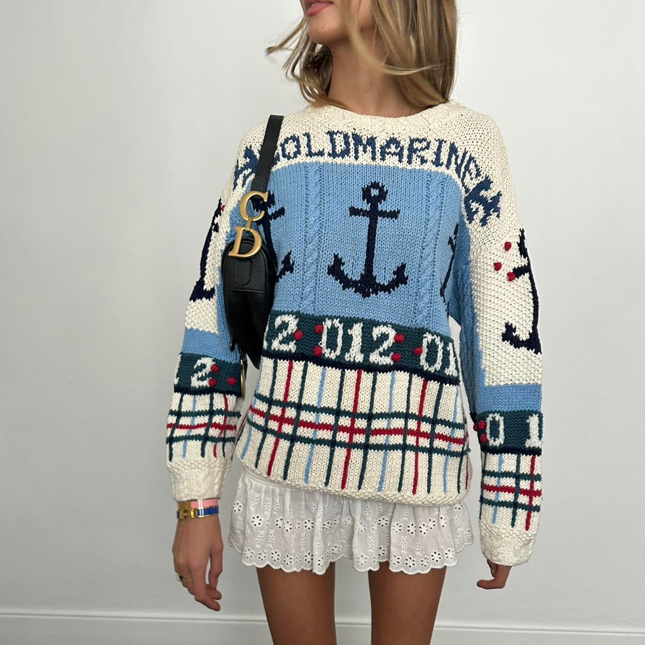 Vintage 90’s sailor knitted sweater ⚓️ 🩵