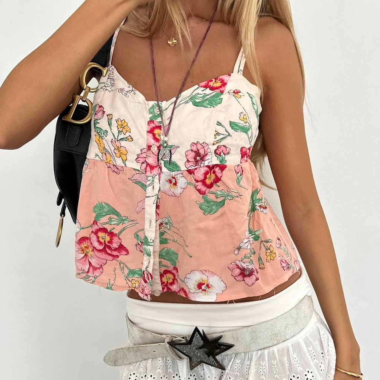 Vintage 90’s floral babydoll top