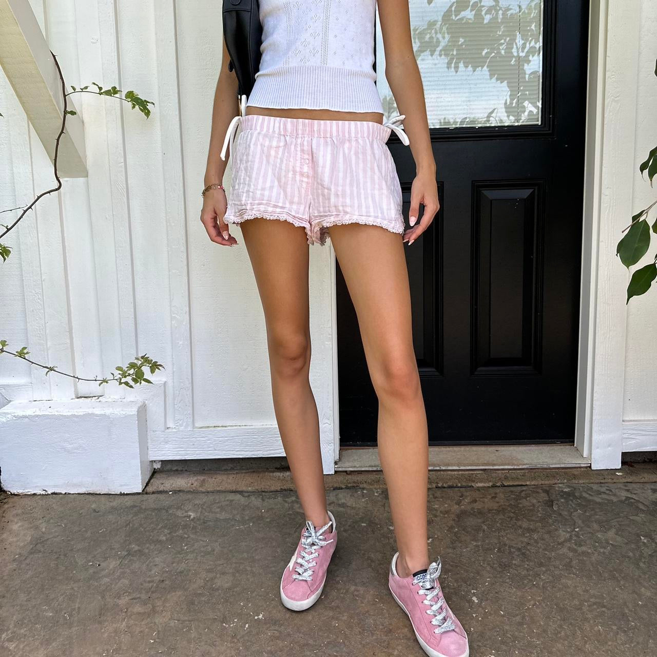 Vintage 2000’s Victoria’s Secret pink striped shorts