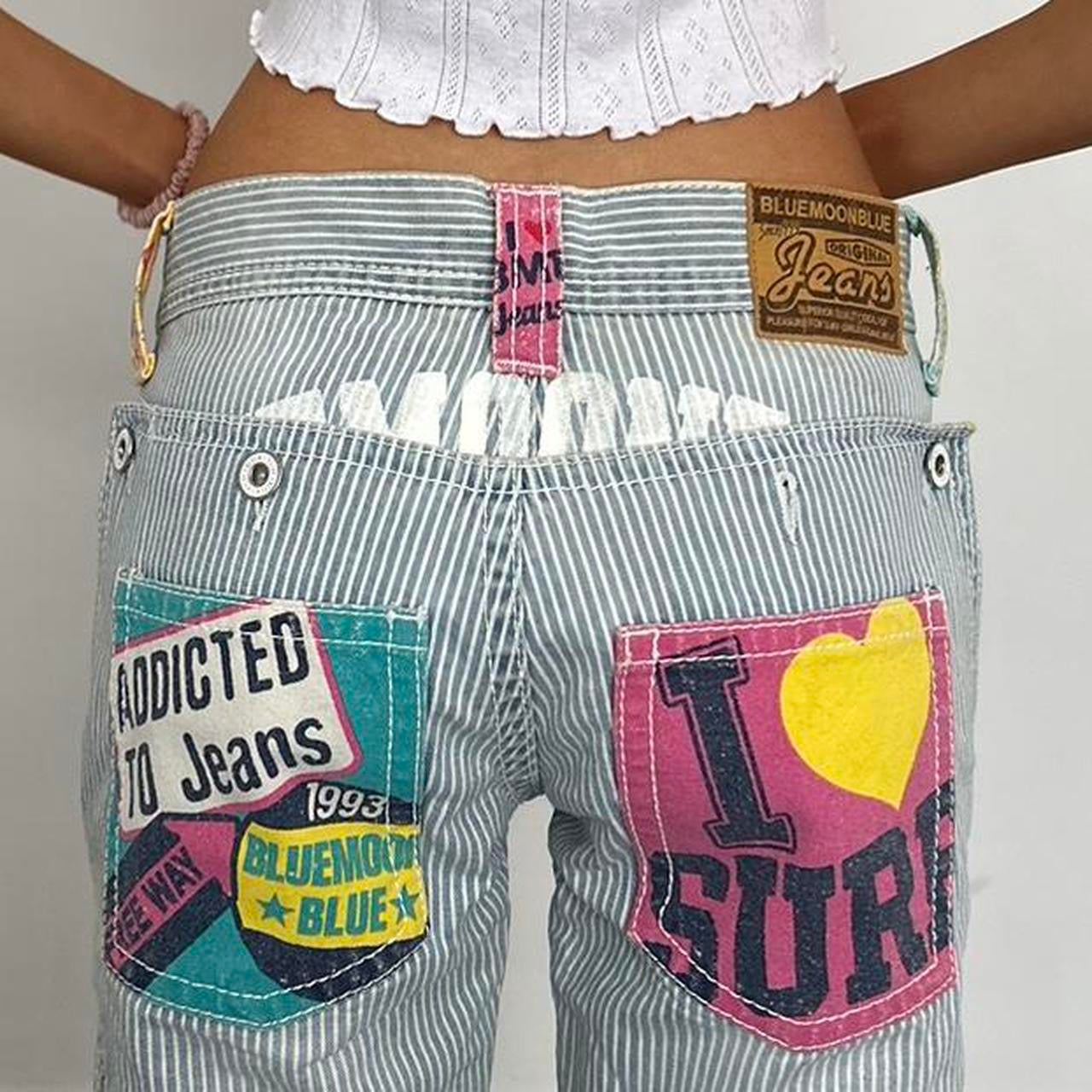 Vintage iconic rare 90s I love surf jeans