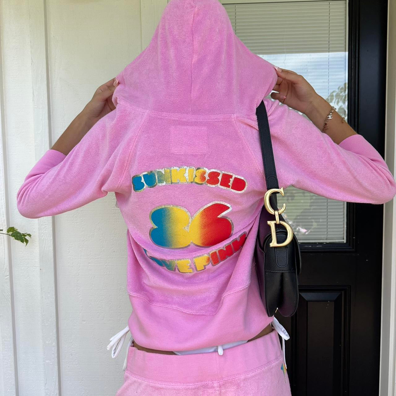 Vintage 2000’s Victoria’s Secret pink ‘Sunkissed’ hoodie top