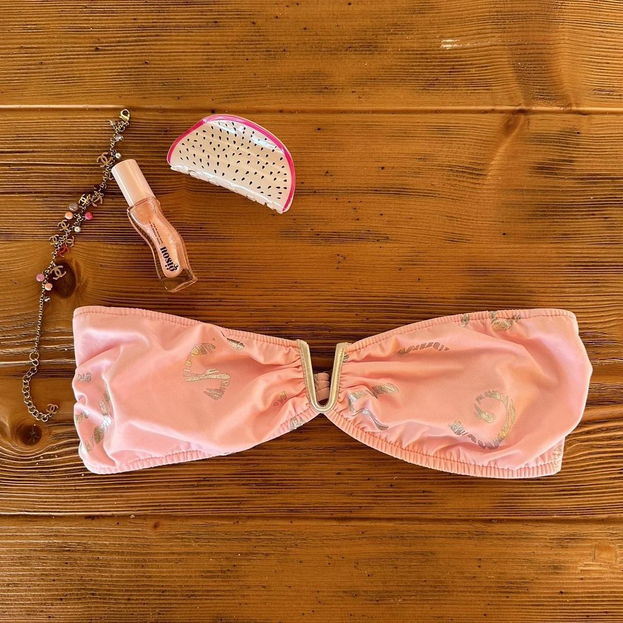 Vintage 90’s pink strapless bikini top