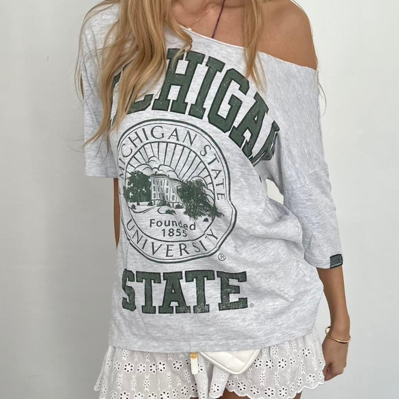 Vintage 2000’s Michigan State University off the shoulder top