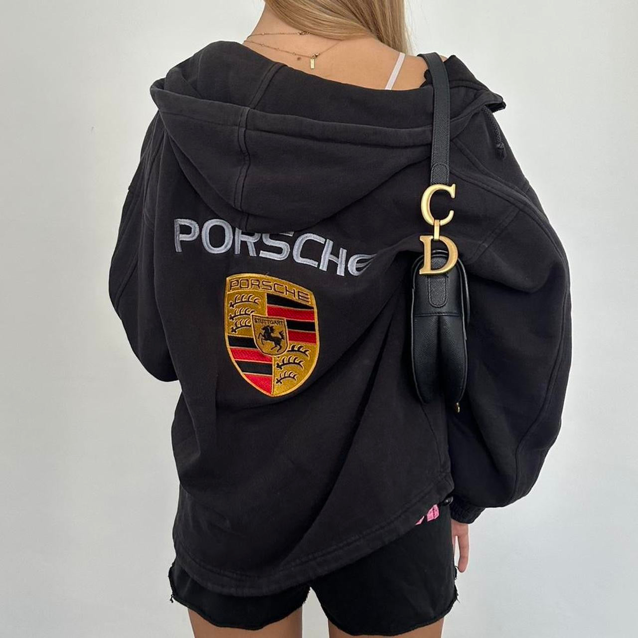 Vintage Porsche black hoodie top