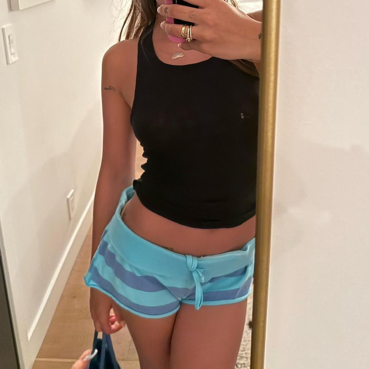 Vintage 2000’s blue striped shorts