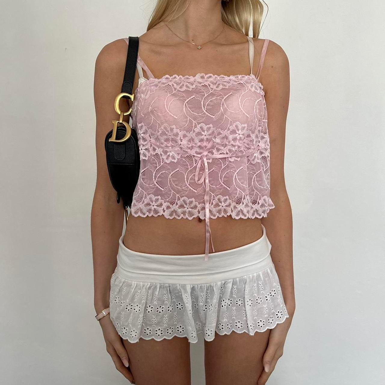 Vintage 90’s pink lace top
