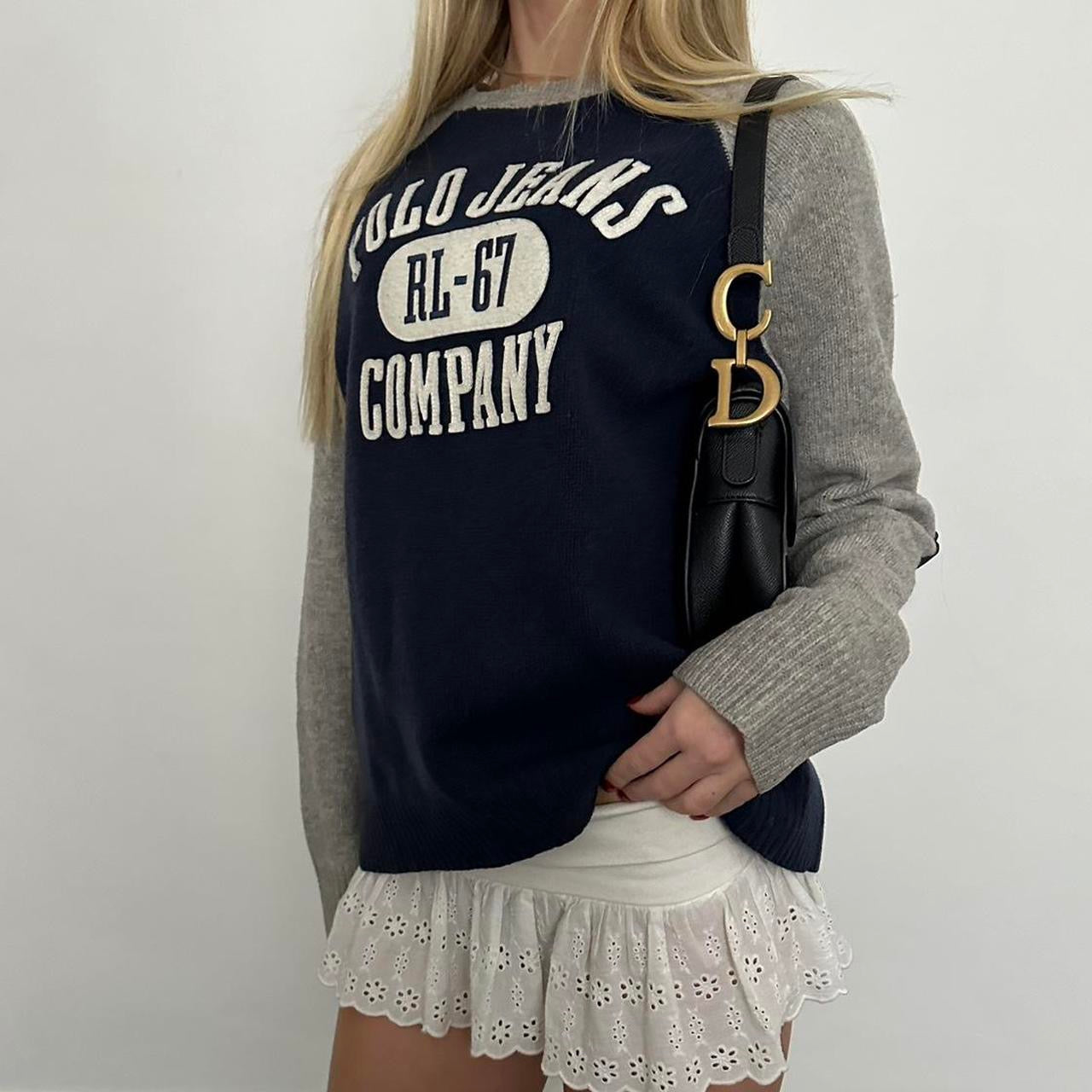 Vintage 2000’s Polo Jeans Company knitted graphic jumper