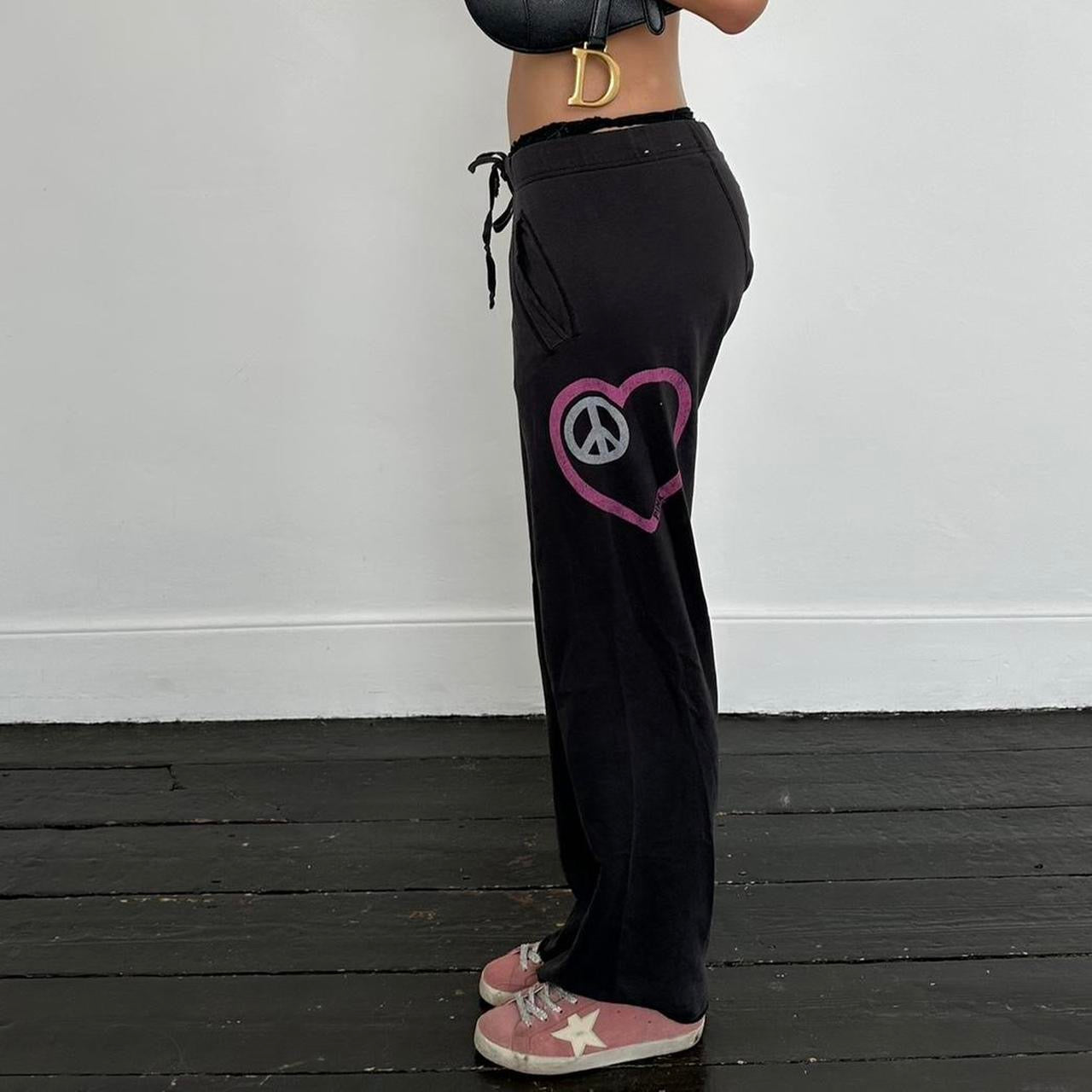 Vintage 2000’s Victoria’s Secret heart peace sweatpants