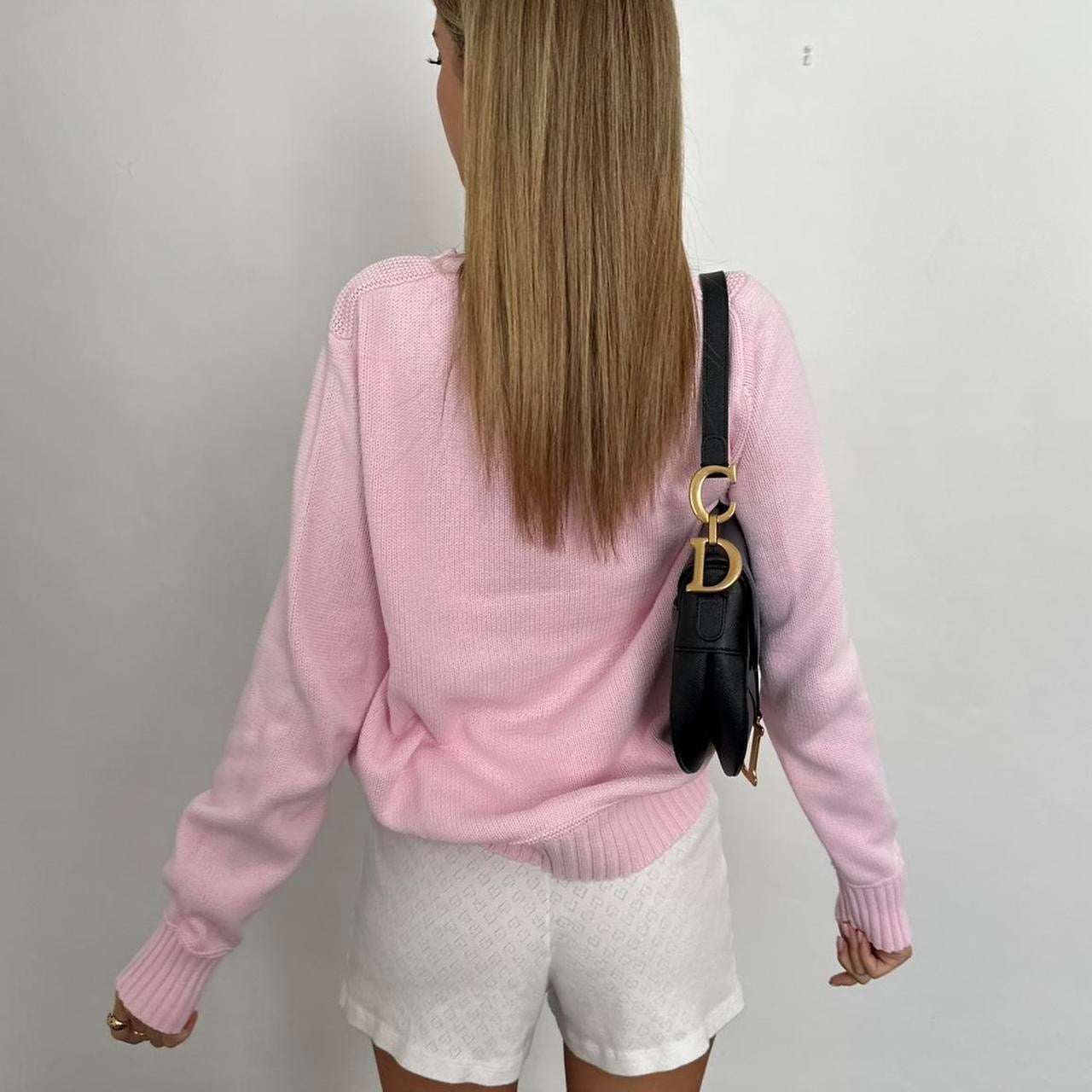 Vintage pink Ralph Lauren American flag sweater