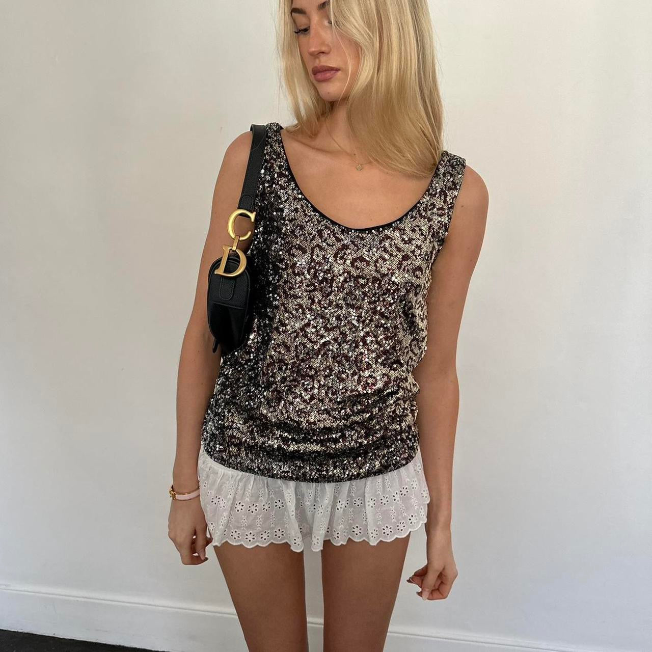 Vintage sequin cami top