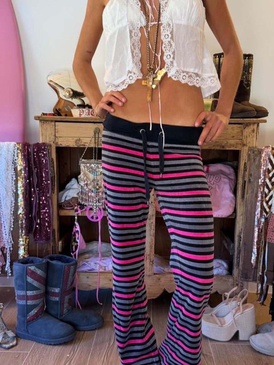 Vintage 00’s striped sweatpants
