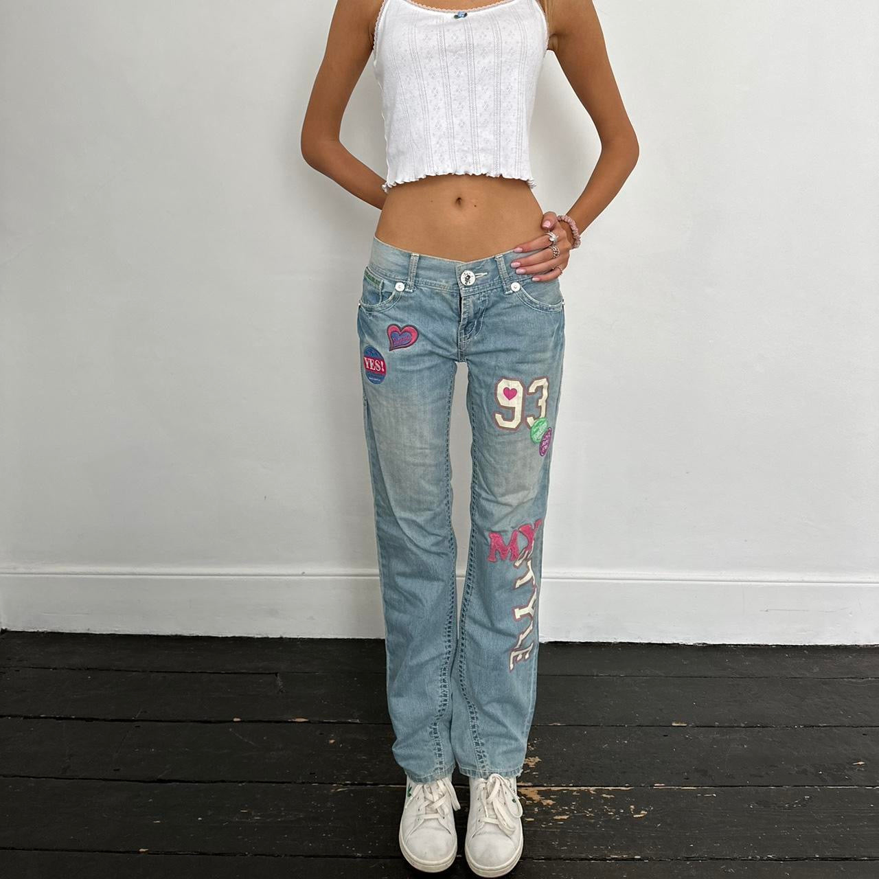 Vintage rare 90s blue surf girl jeans 🏄🏻♀️