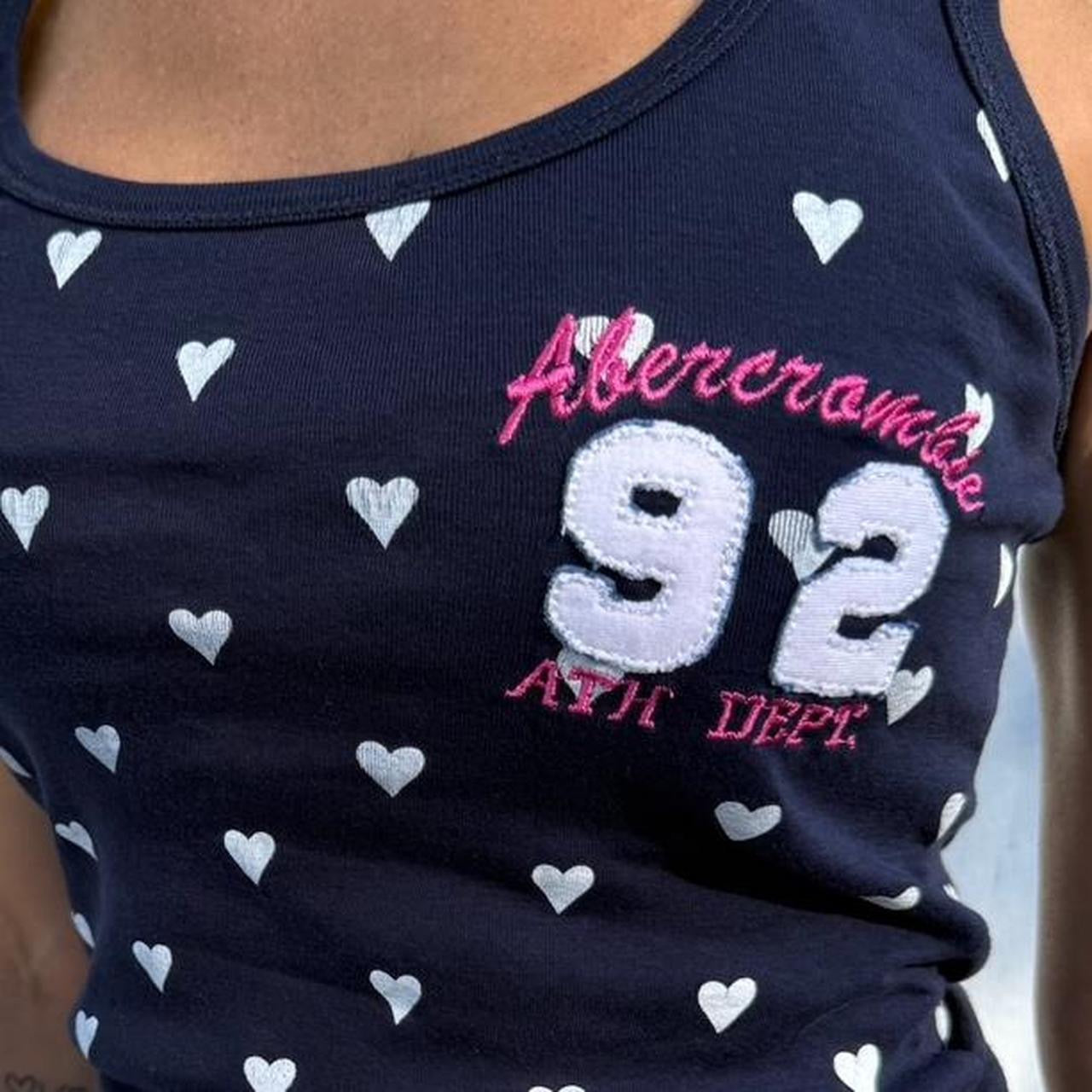Vintage Abercrombie and Fitch heart print tank top 🧺