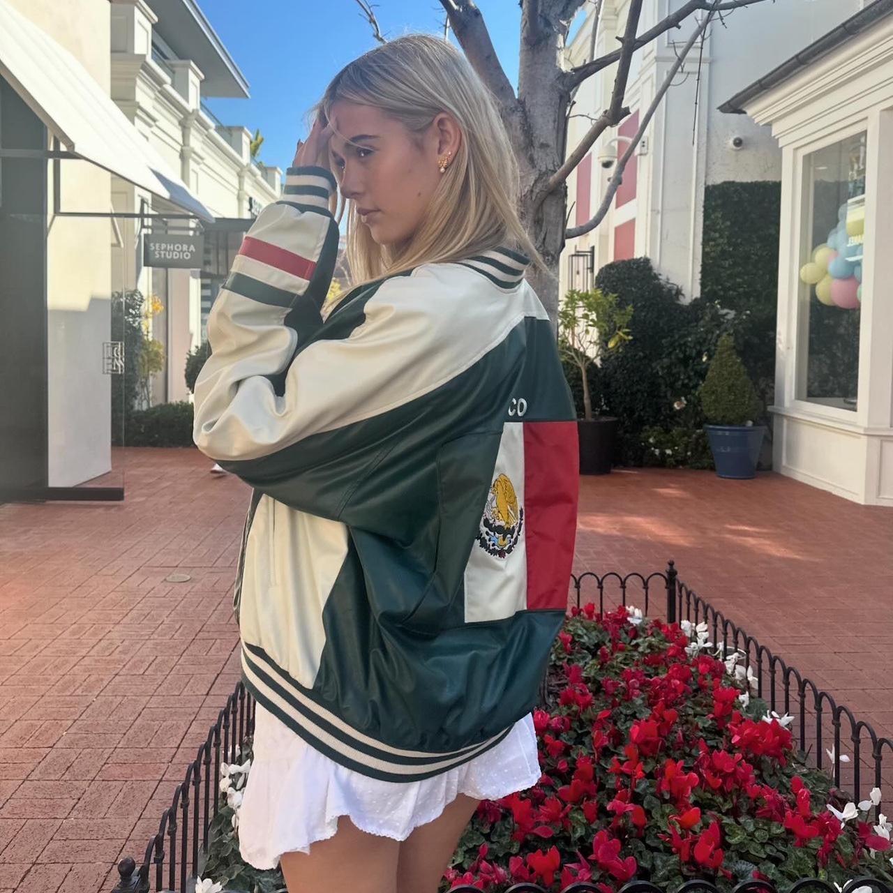 Vintage Mexico faux leather jacket