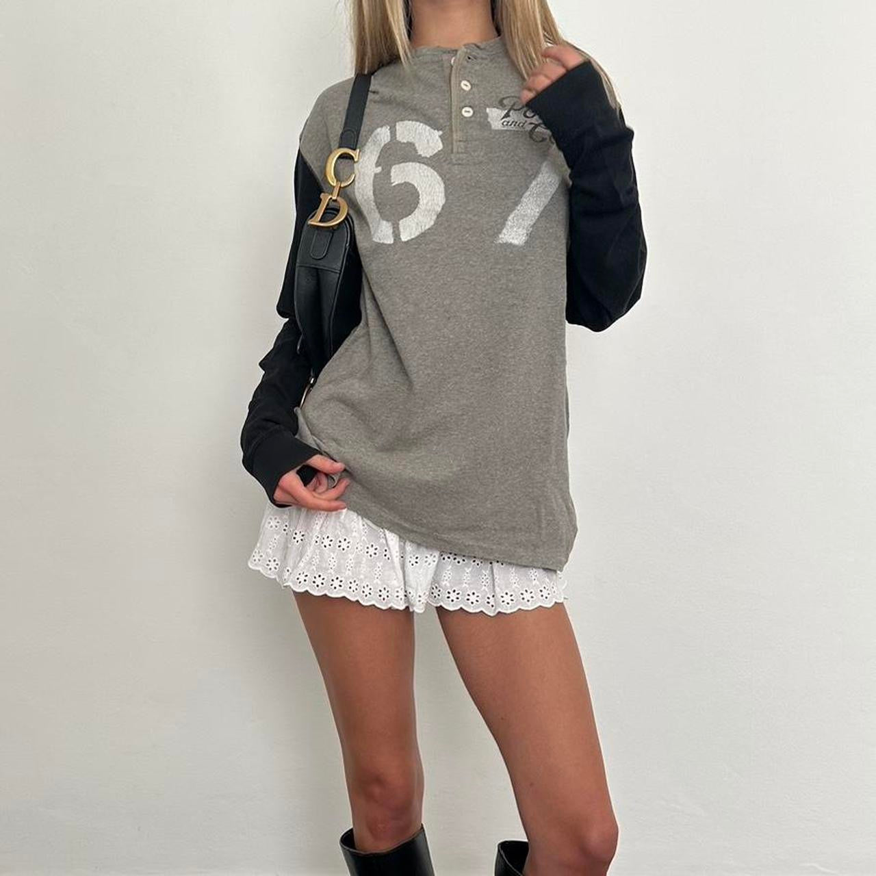 Vintage 90’s Polo Ralph Lauren grey henley top