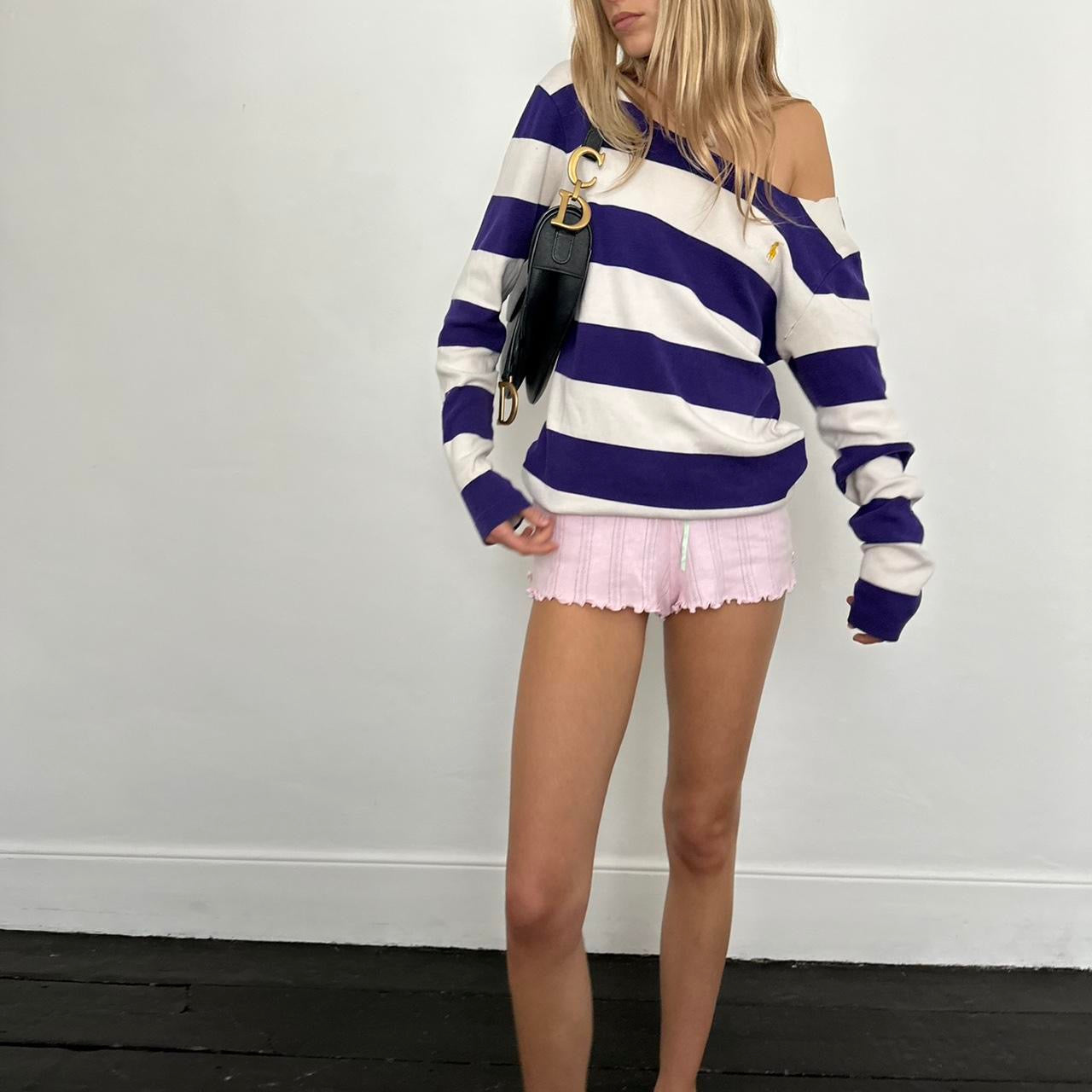 Vintage 90’s Ralph Lauren purple stripe long sleeve top