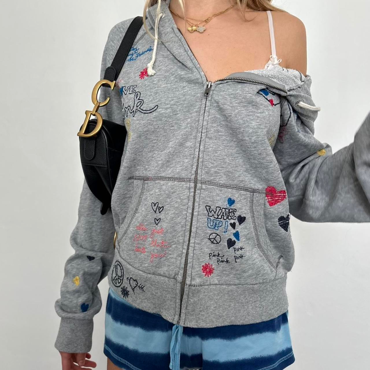 Vintage VS Pink grey hoodie