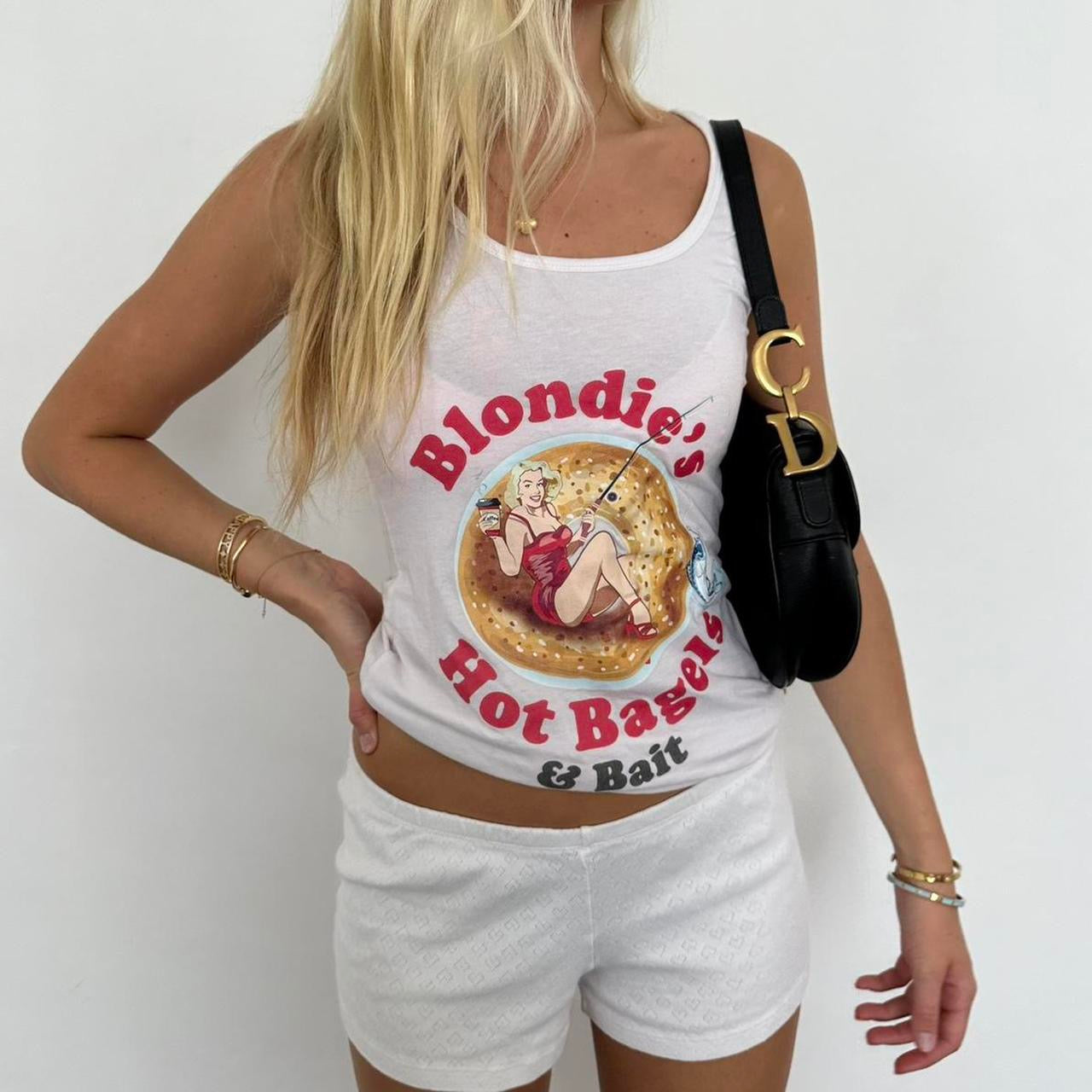 Vintage iconic bagels design tank top