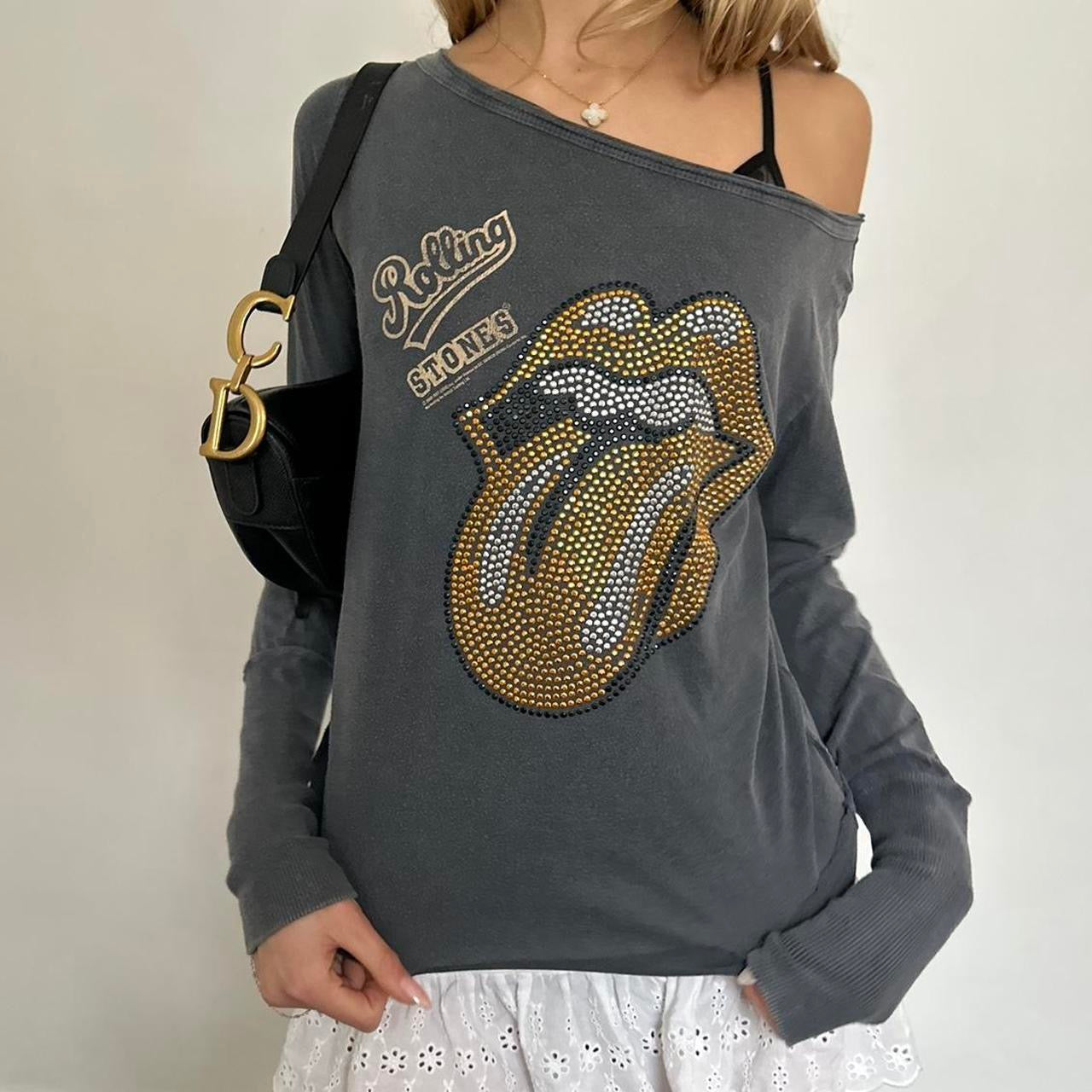 Vintage grey Rolling Stones long sleeve top