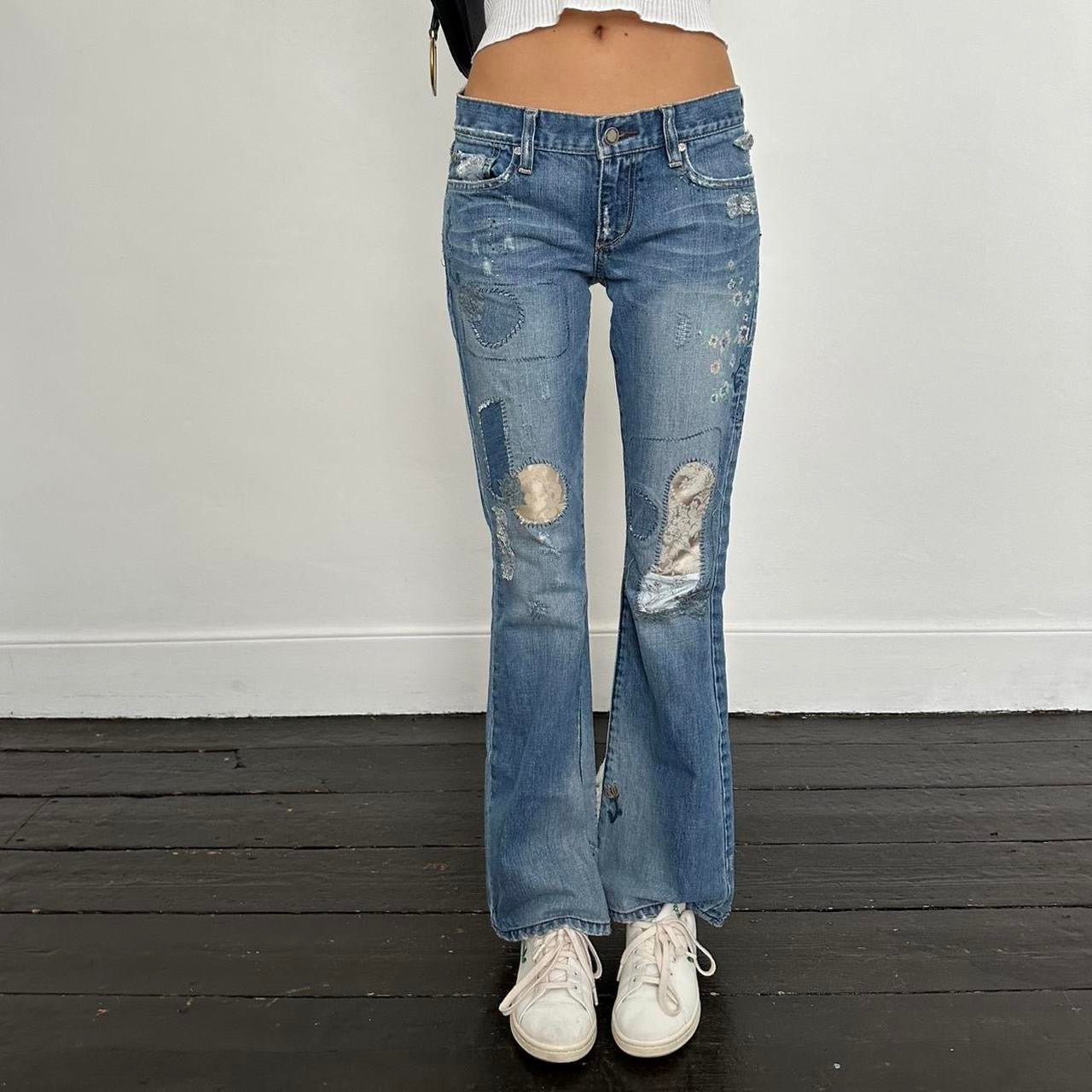 Vintage 2000’s Ezra Fitch patchwork jeans