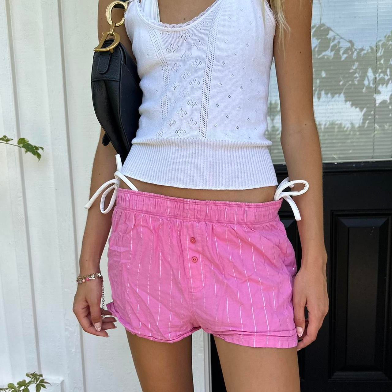 Vintage 2000’s Victoria’s Secret pink striped shorts