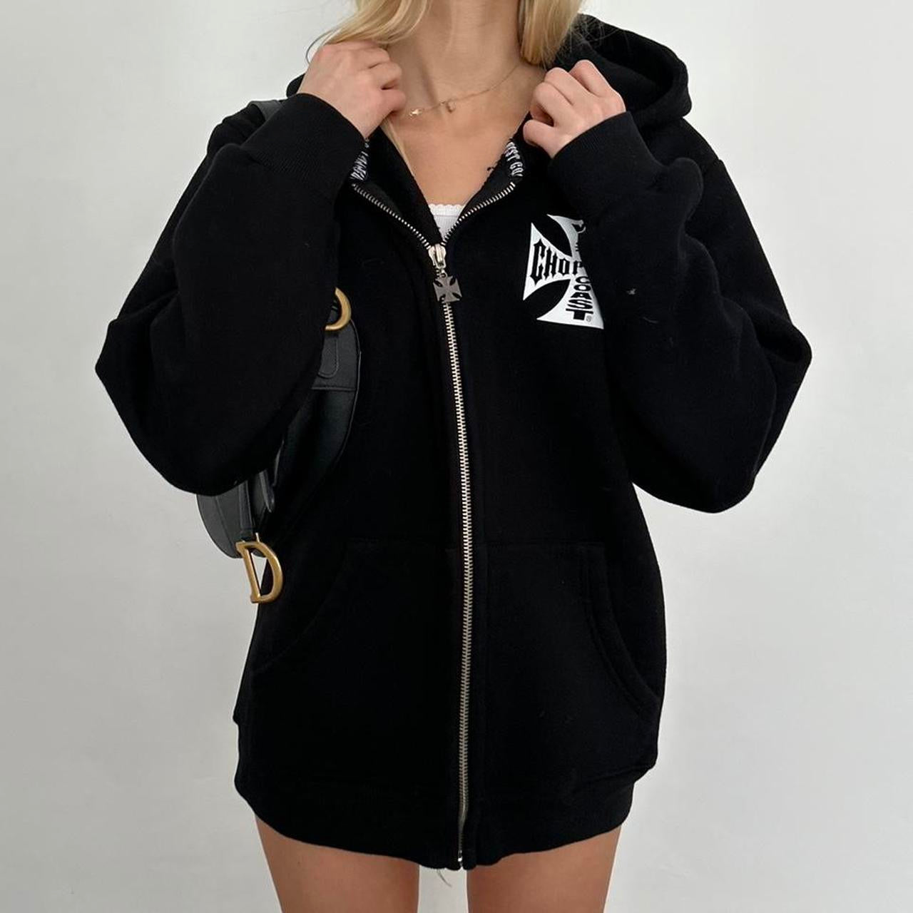 Vintage West Coast black zip up hoodie