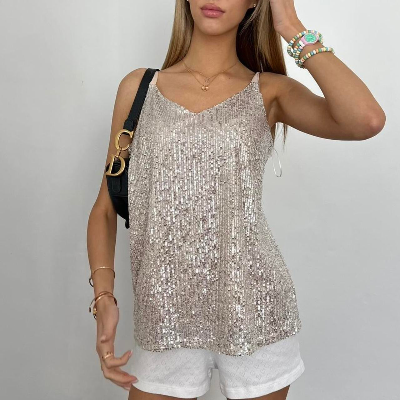 Vintage sequin cami top