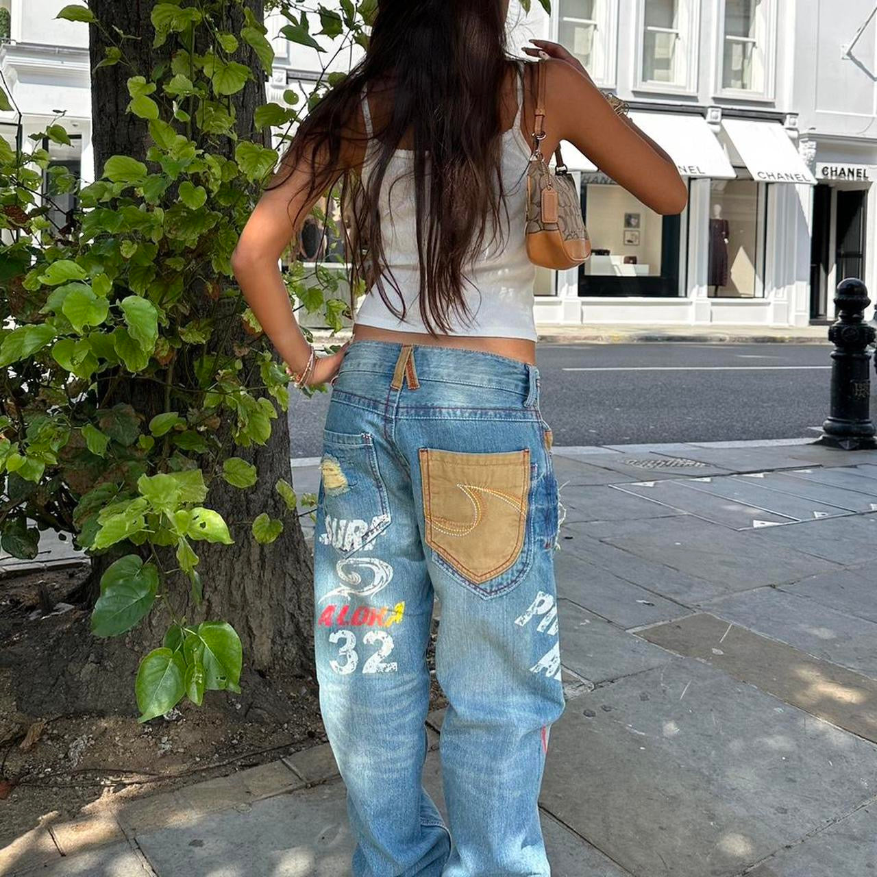 Vintage rare 90s blue love surf jeans 🏄🏻♀️