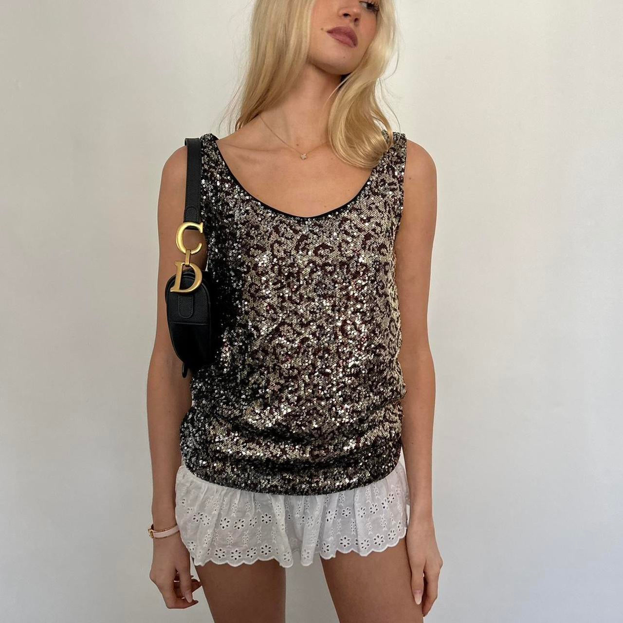 Vintage sequin cami top