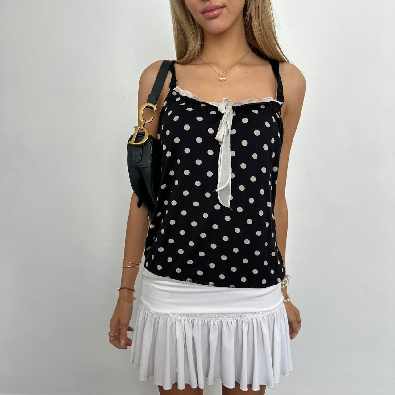 Vintage 2000s polka dot cami top