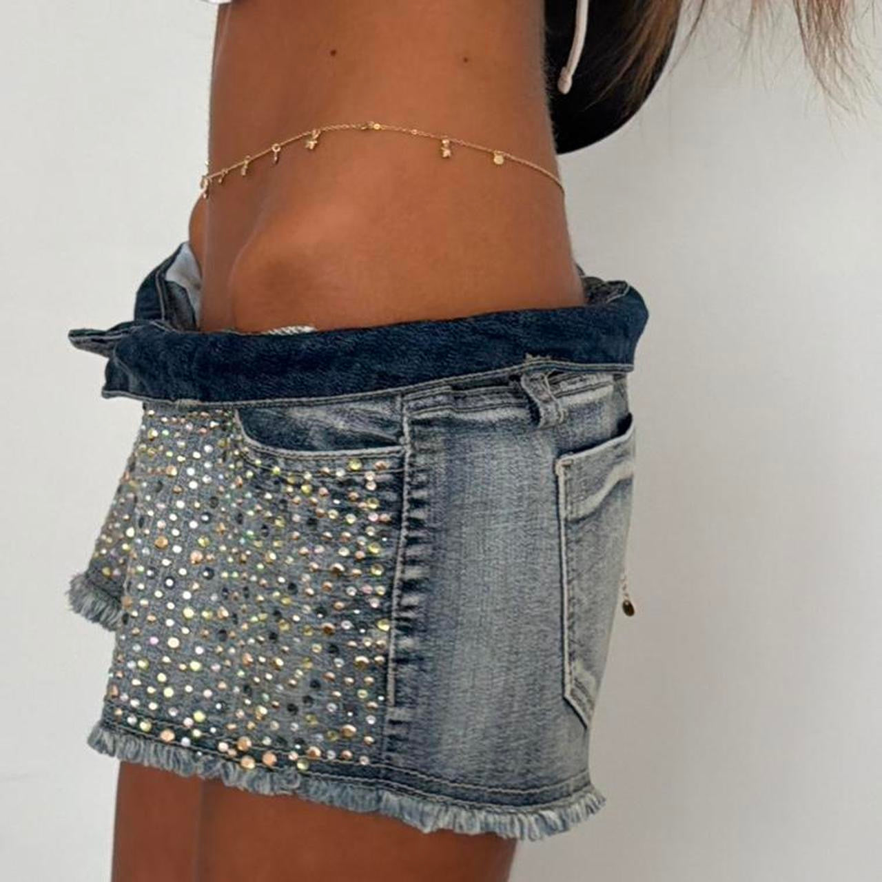 Vintage 00’s embellished denim shorts