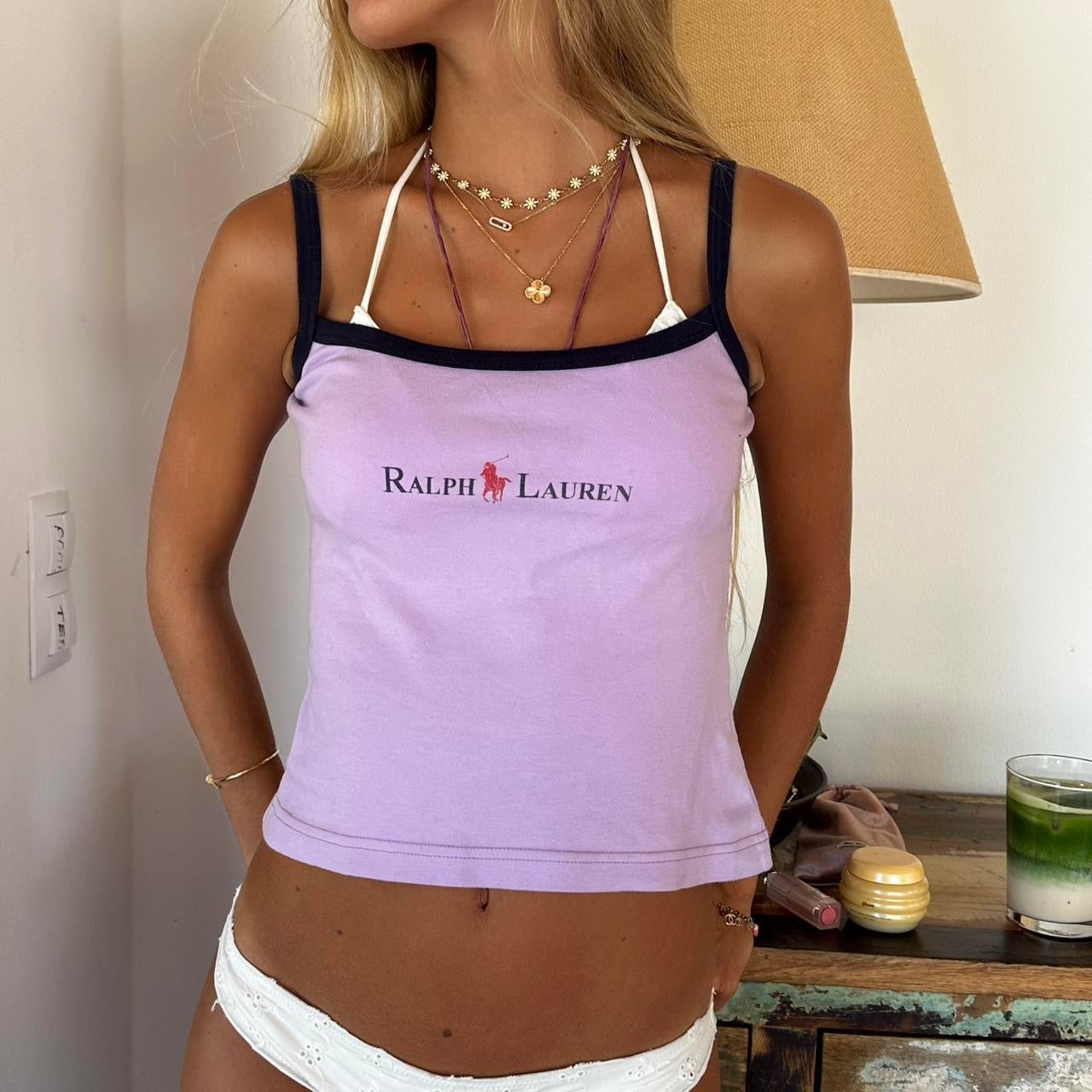 Vintage 90ās pastel purple Ralph Lauren cami top