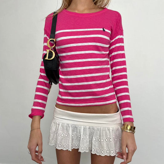 Vintage 2000’s Polo Ralph Lauren striped pink top