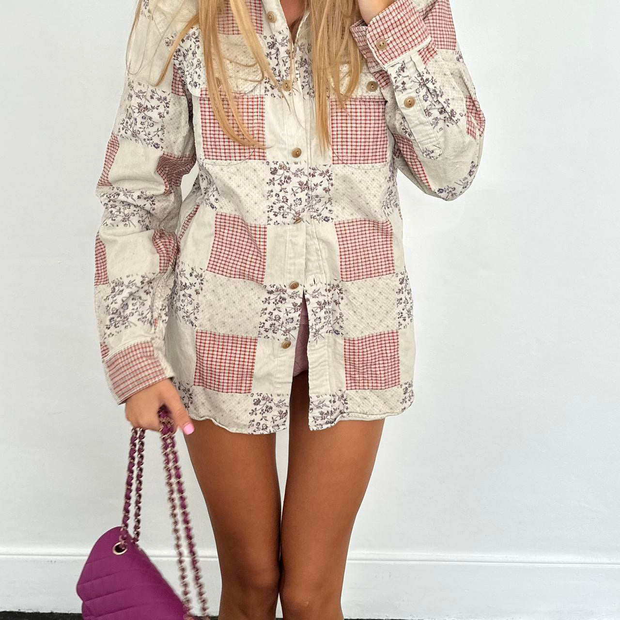 Vintage J.Crew floral patchwork shirt