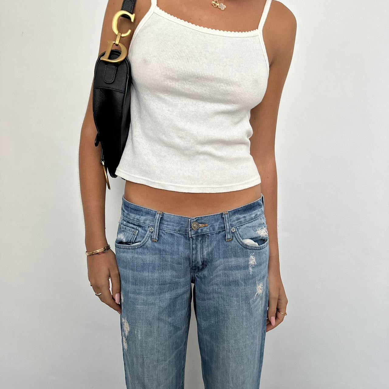 Vintage 2000’s Abercrombie blue distressed jeans