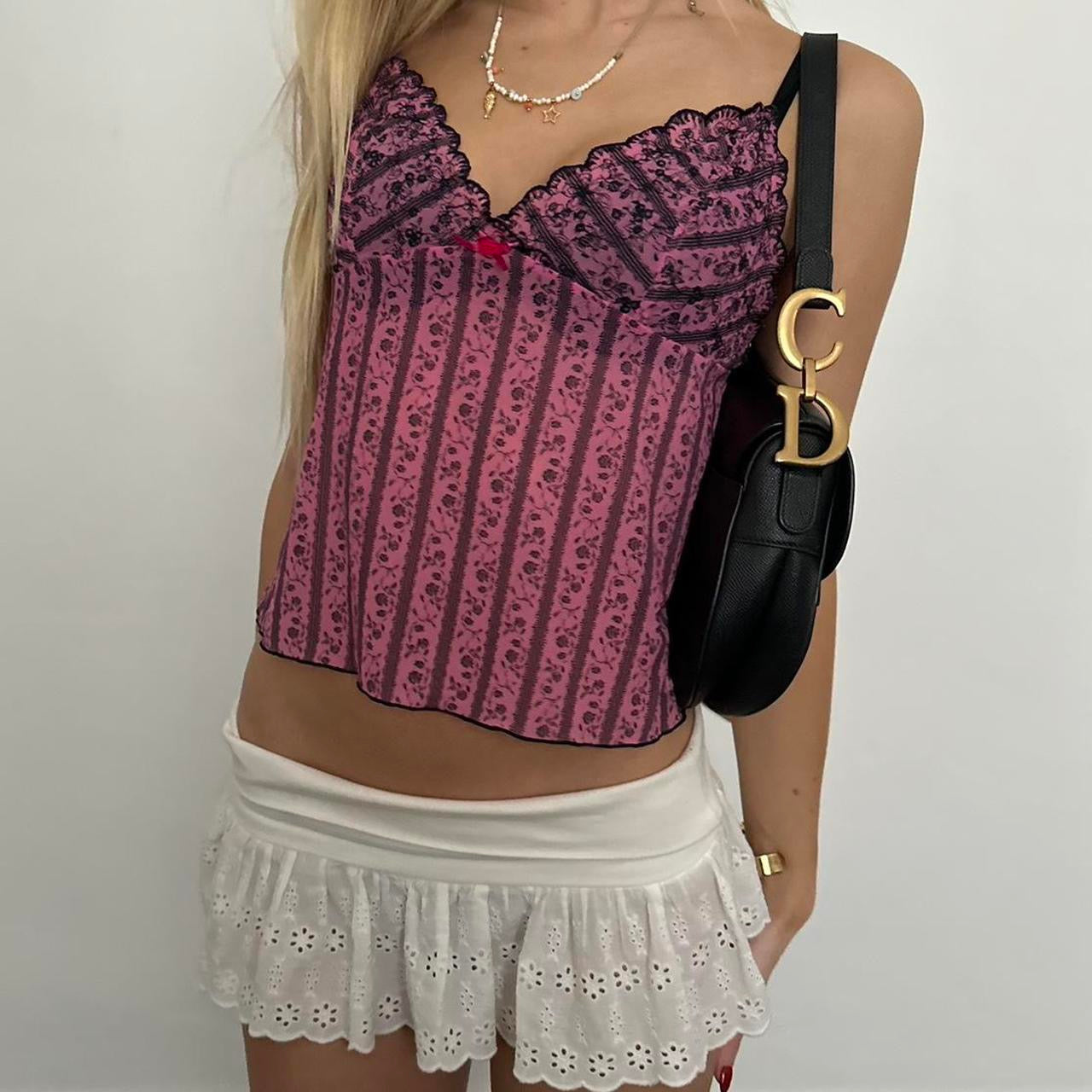 Vintage DKNY pink cami top delicate style