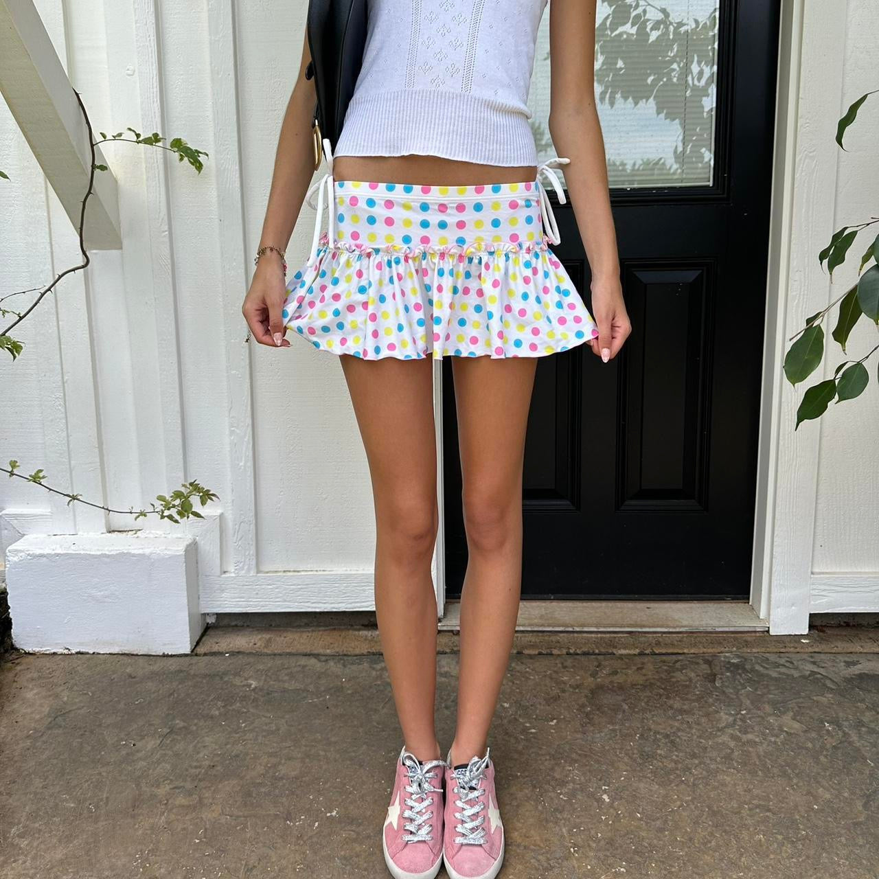 Vintage 90’s polka dot mini skirt